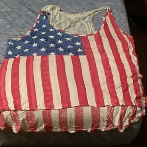 Red white and blue tank